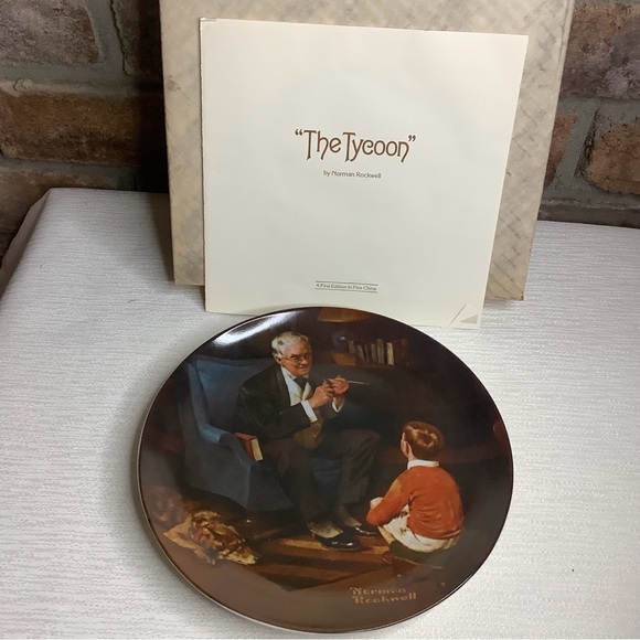 NORMAN ROCKWELL Vintage 1982 “The Tycoon” Collector’s Plate - Picture 9 of 10